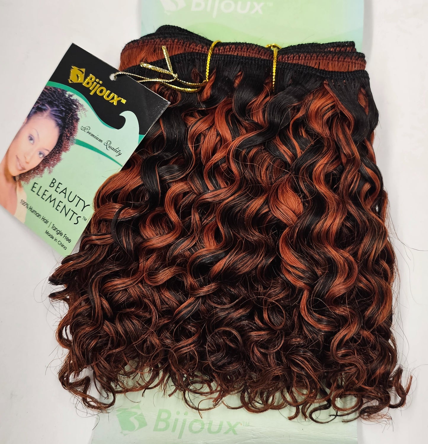 Curly human hair tangle-free Jerry curl weave; wefts; sew-in image 3