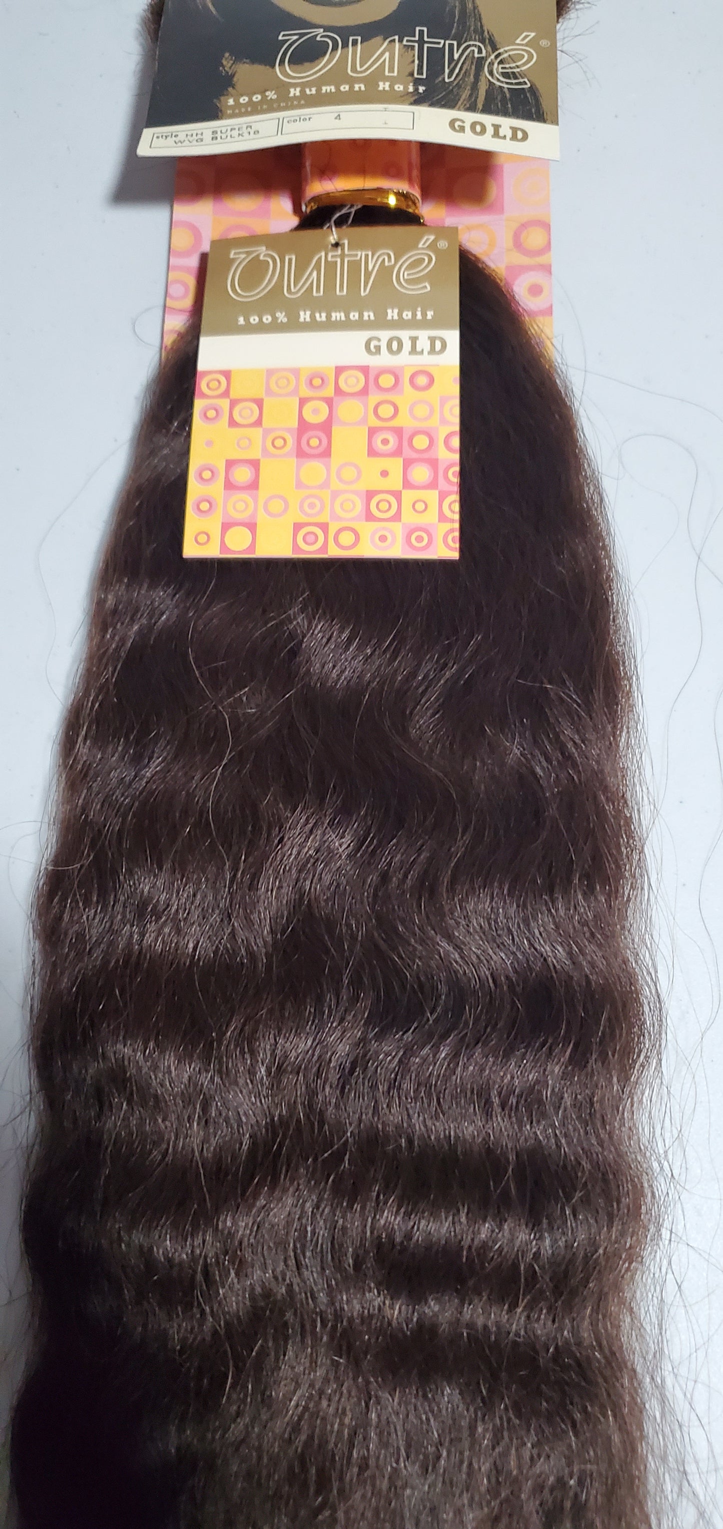 100% HUMAN HAIR SUPER WAVE BULK;OUTRE GOLD; BRAIDING;WAVY; FOR WOMEN image 0