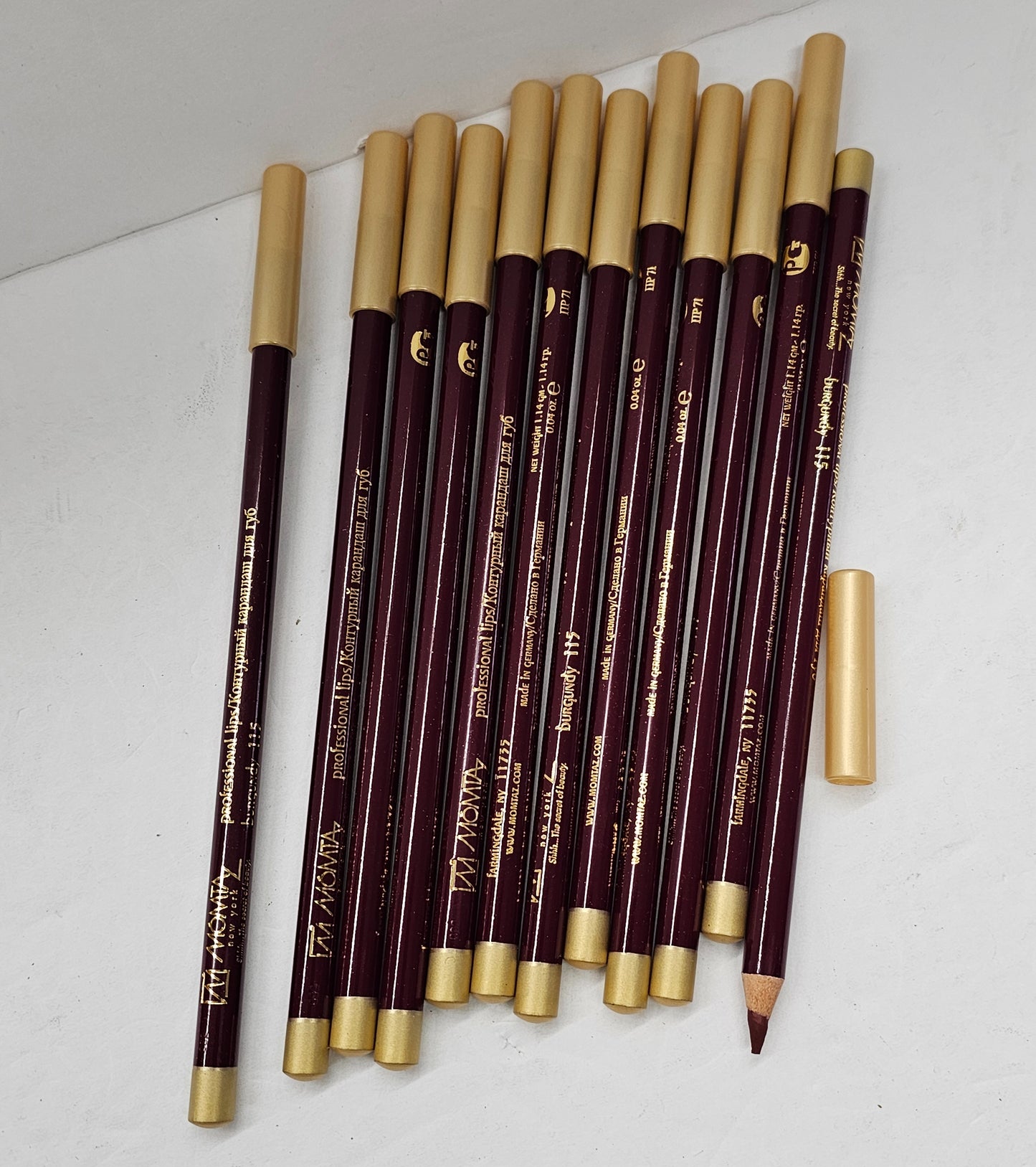 Set of 12 professional lipliner pencils; burgundy; 0.04oz image 1