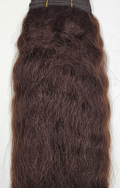 Human hair tangle-free super French weaving; wavy sew-in weft image 3