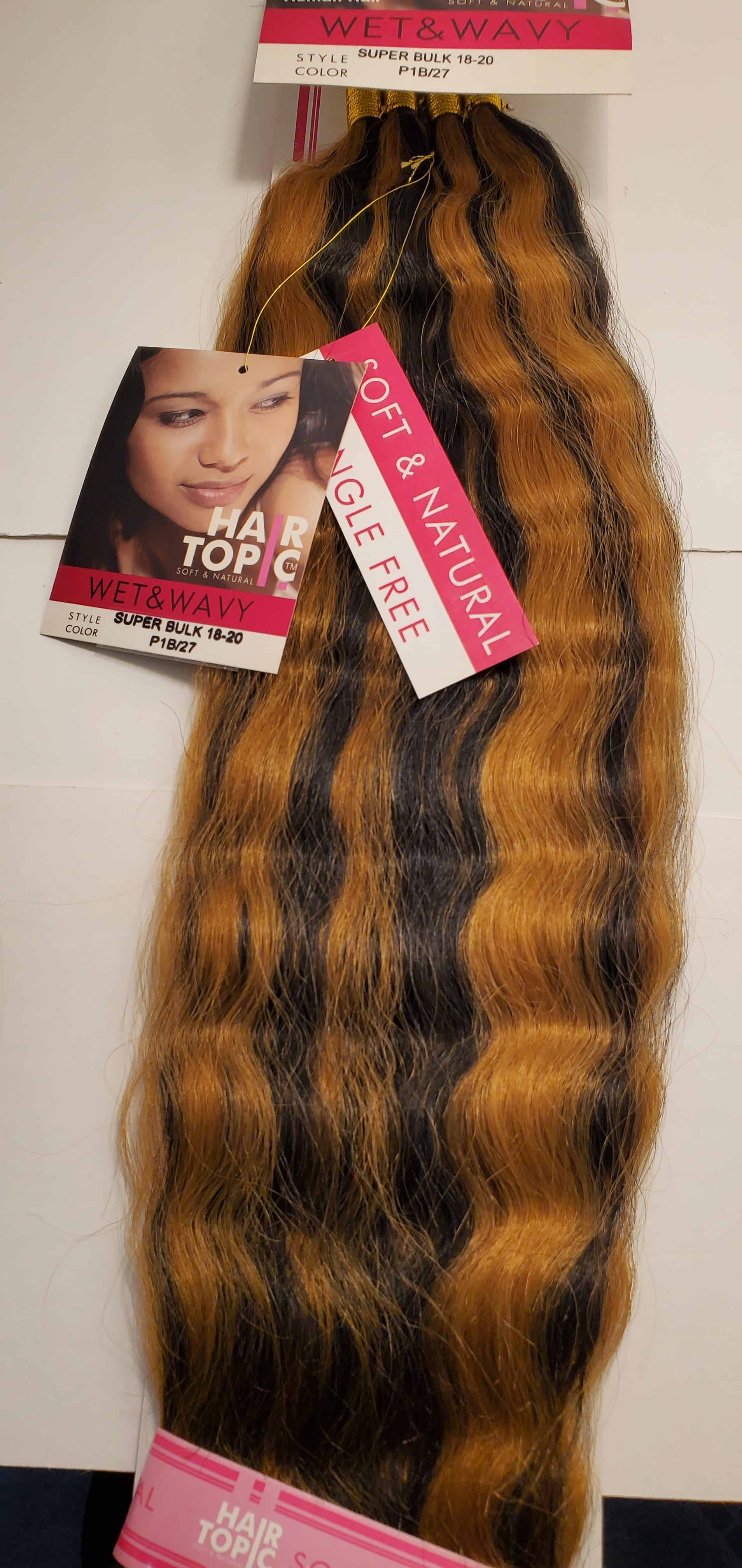 Human hair blended super bulk wet and wavy; tangle-free; braiding hair; soft and image 3