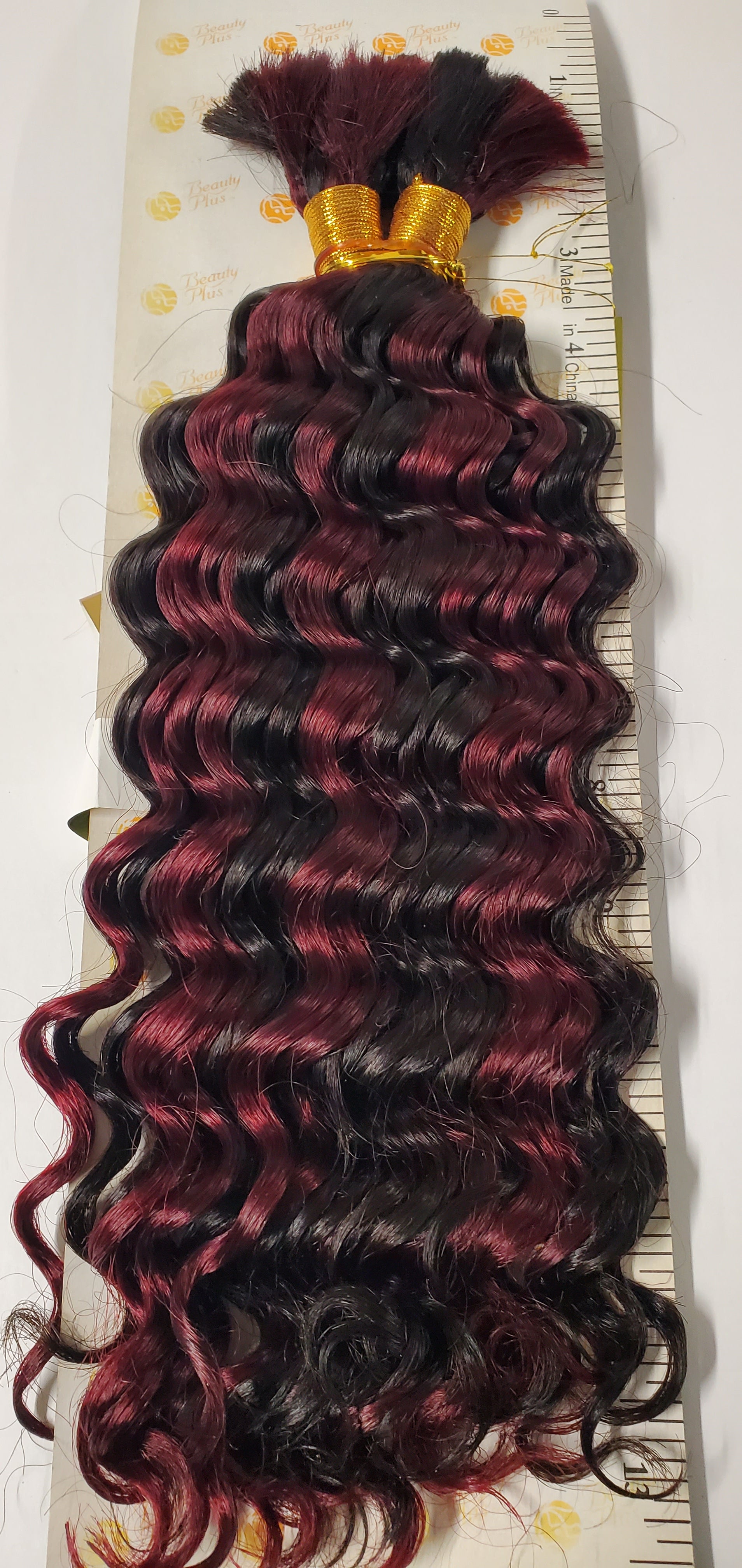 Human hair new deep bulk tangle-free for braiding; curly wet and wavy bulk hair. image 0