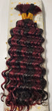 Human hair new deep bulk tangle-free for braiding; curly wet and wavy bulk hair. image 0