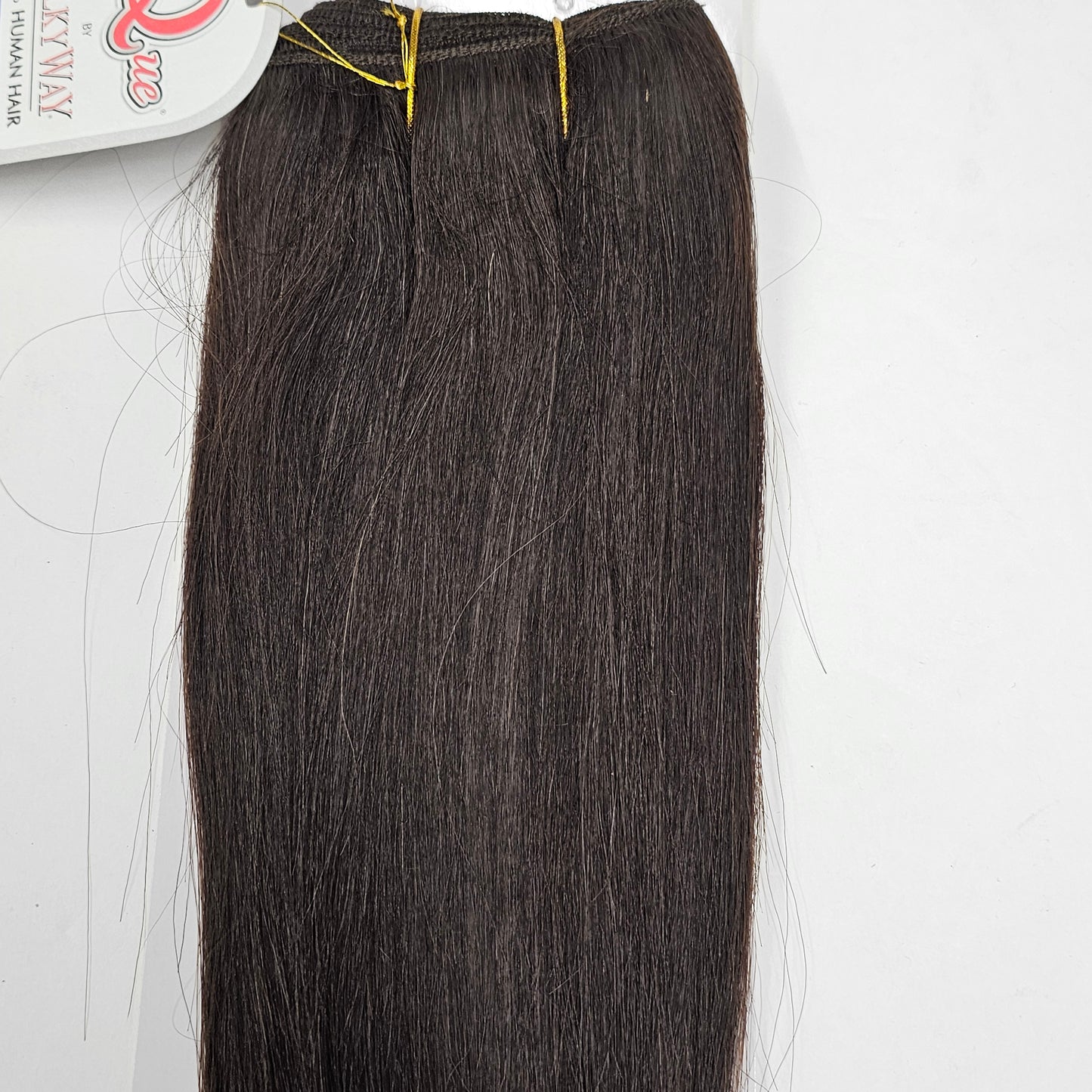 Human hair Yaky weave for sew-in; straight wefts Milky way Que image 3