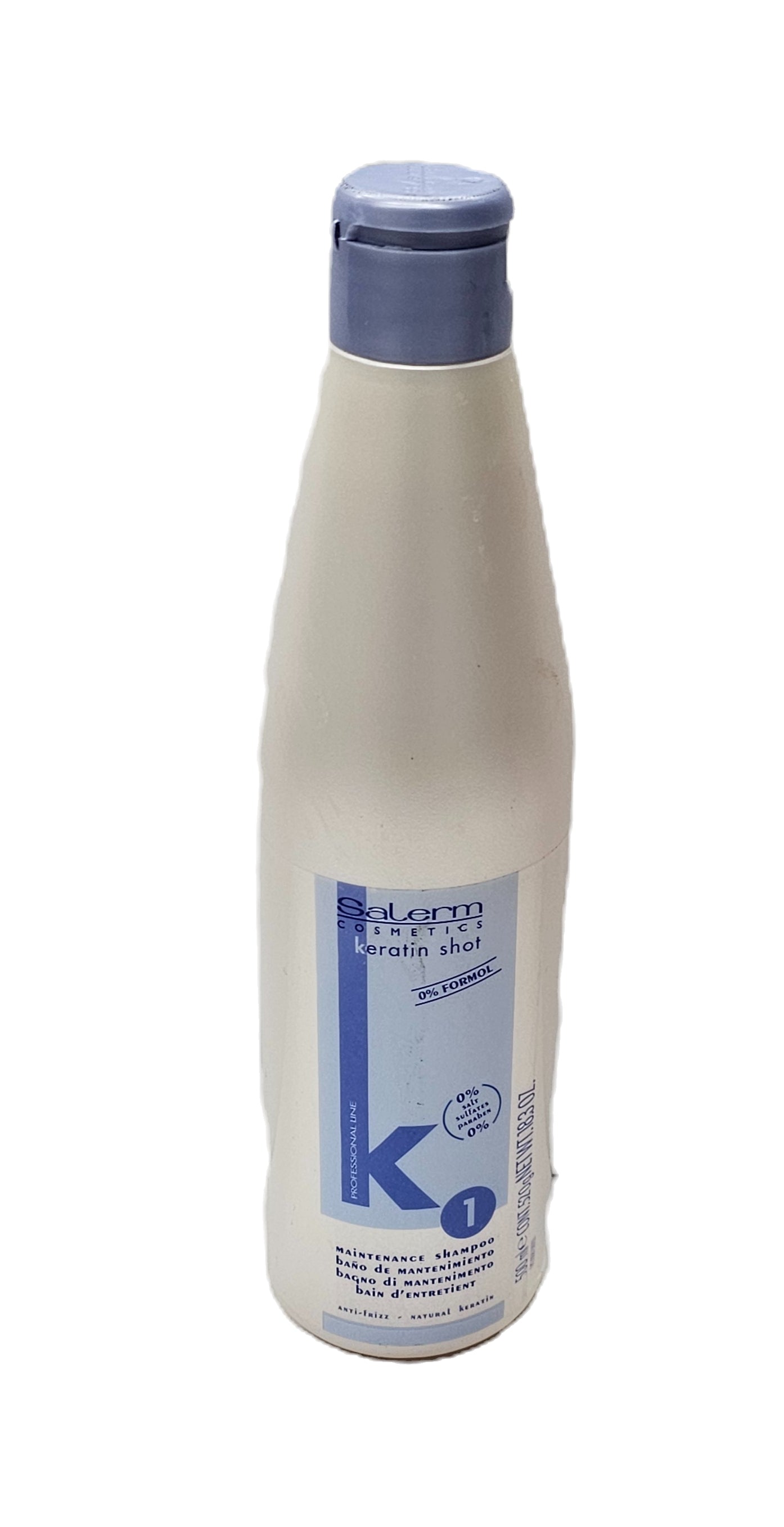 Salerm cosmetics keratin shot K1 maintenance shampoo; 18.3fl.oz image 3