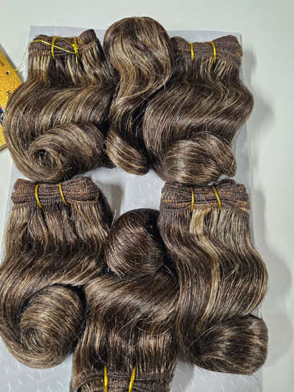 Human hair tangle-free weave; body romance; sew-in; curly; 6pcs image 4