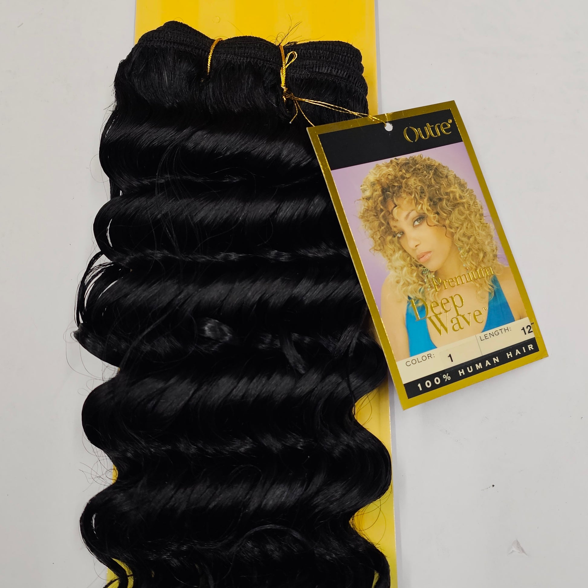 Human hair premium deep wave weave tangle-free; curly sew-in weft. image 3