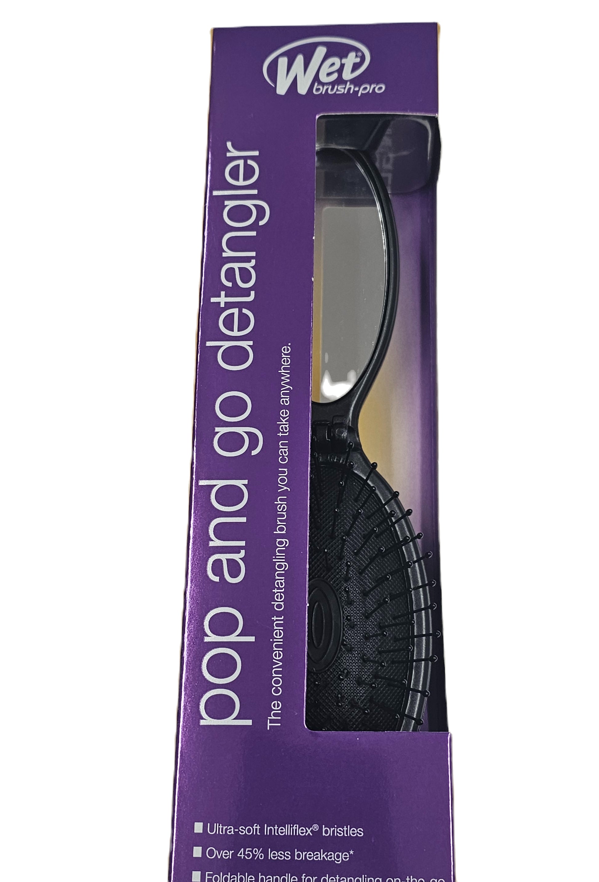 Wet brush-pro pop and go detangler; ultra soft foldable handle. image 2