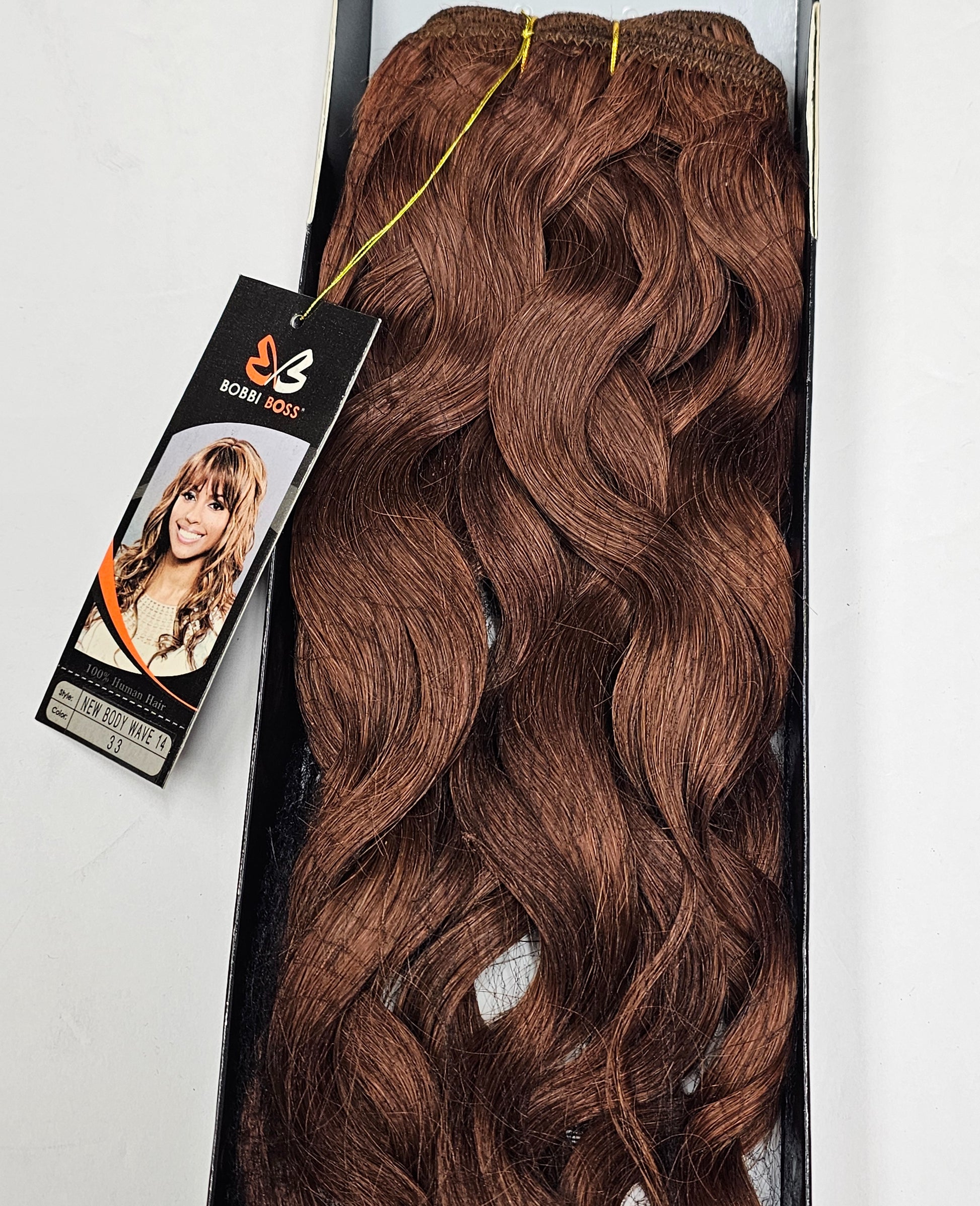 Bobbi Boss human hair new body wave; curly sew-in weft. image 2