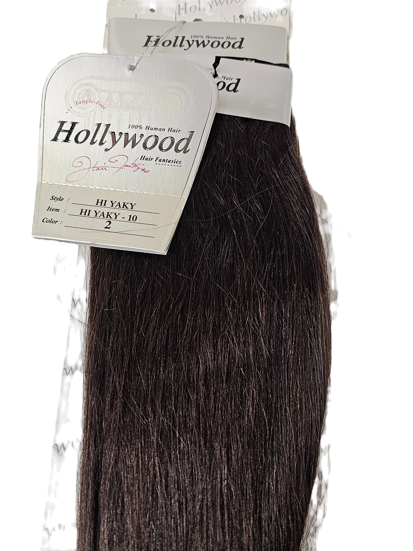 Tangle-free human hair weave perm Hi yaky for sew-in; straight image 0