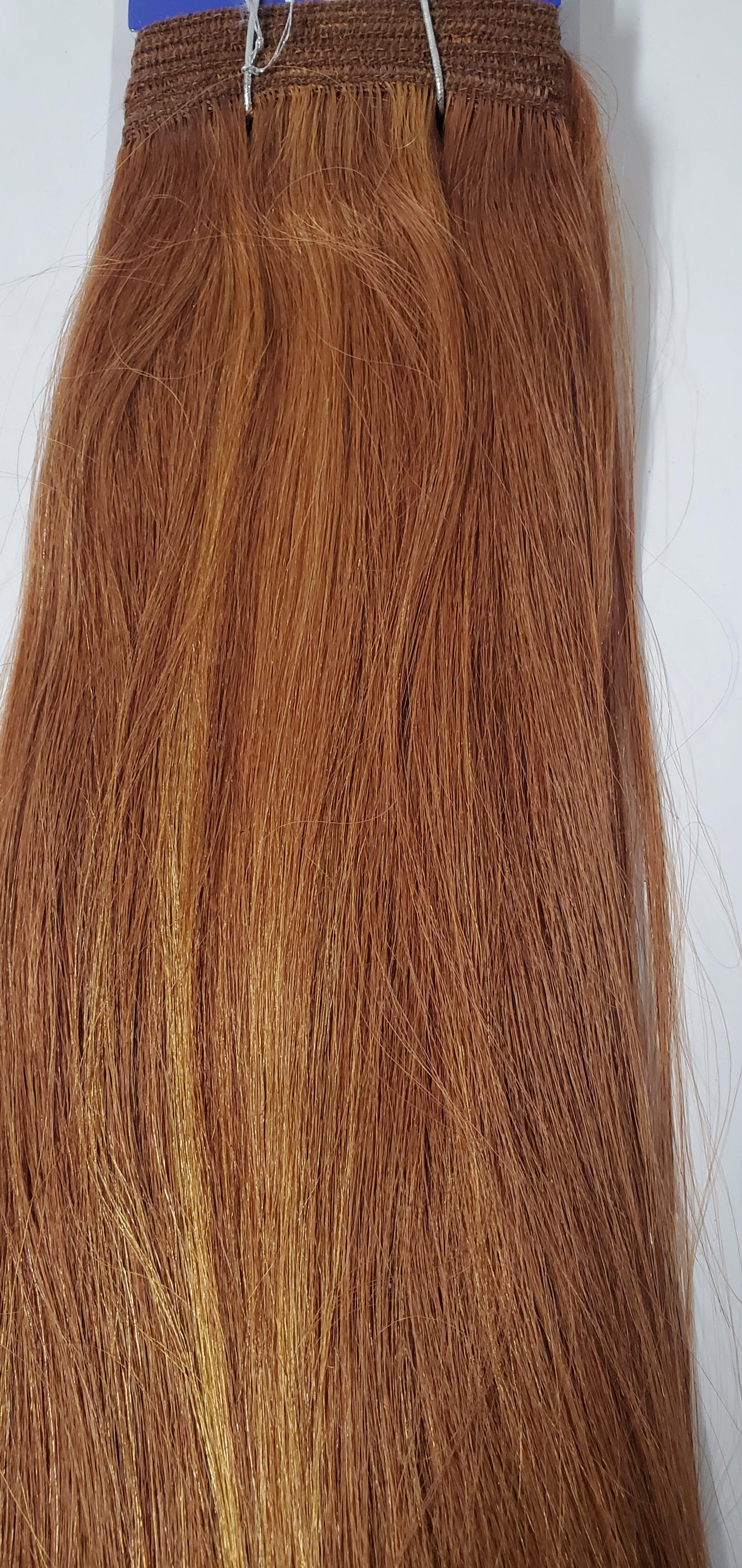 100% human hair tangle-free weave; 14 inch Yaky; straight; weft; sew-in image 2