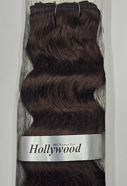 Human hair weave tangle-free Italian hi body wave; curly sew-in weft. image 0
