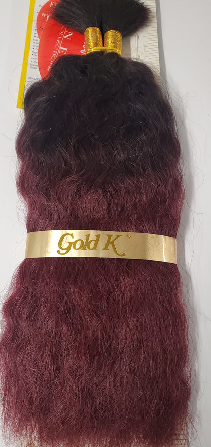 Human hair French refined super bulk tangle-free  wet and wavy for braiding; OM image 1
