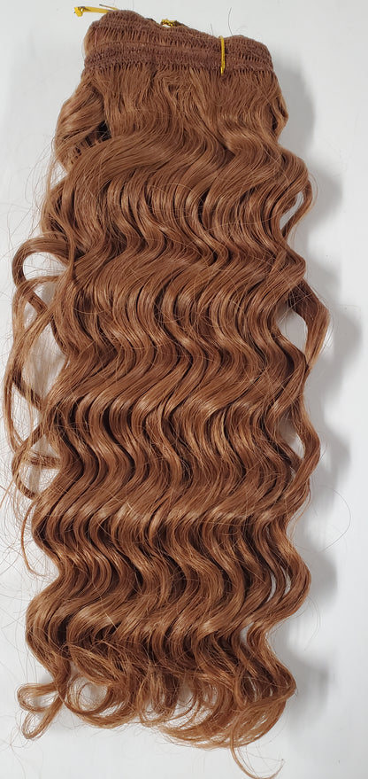 Human hair deep wave weave tangle-free; curly sew-in weft. image 7