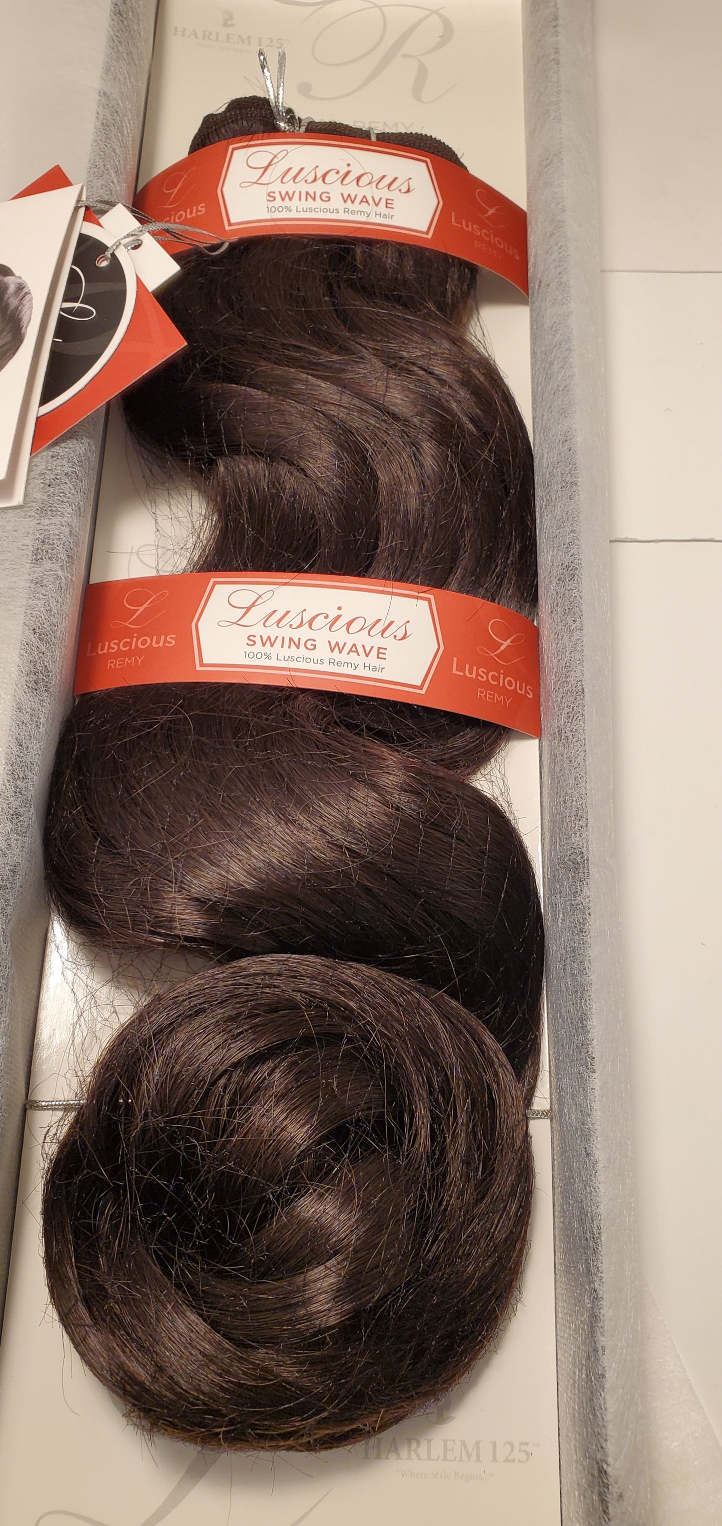 Remy human hair luscious weave swing wave; curly sew-in weft; Harlem 125 image 2