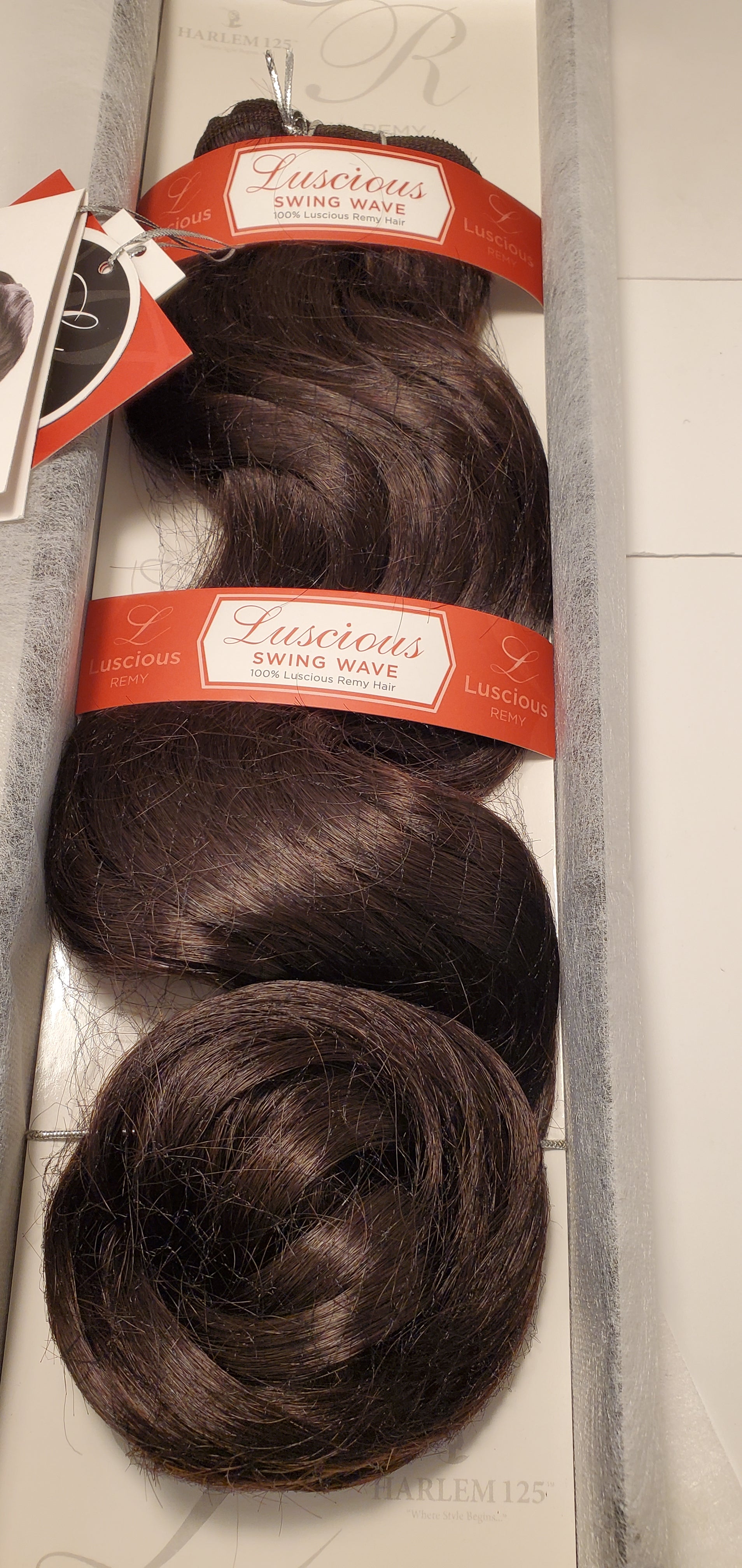 Remy human hair luscious weave swing wave; curly sew-in weft; Harlem 125 image 2