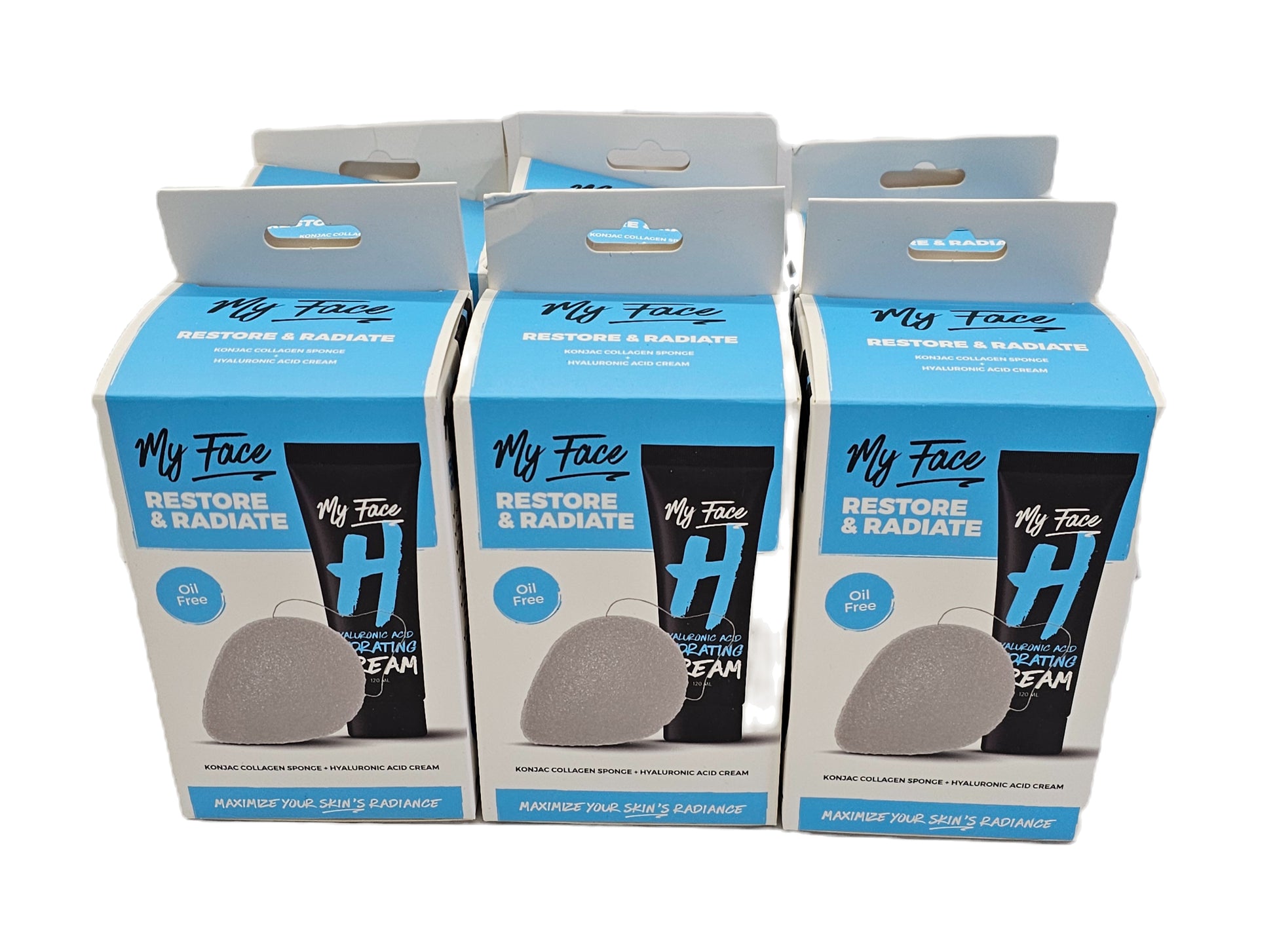 Lot of 6 My face hyaluronic and hydrating cream; restore and radiate; oil free image 1