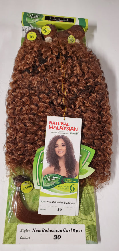 Natural malaysian multi length weaves bohemian curl sew-in wefts. image 3