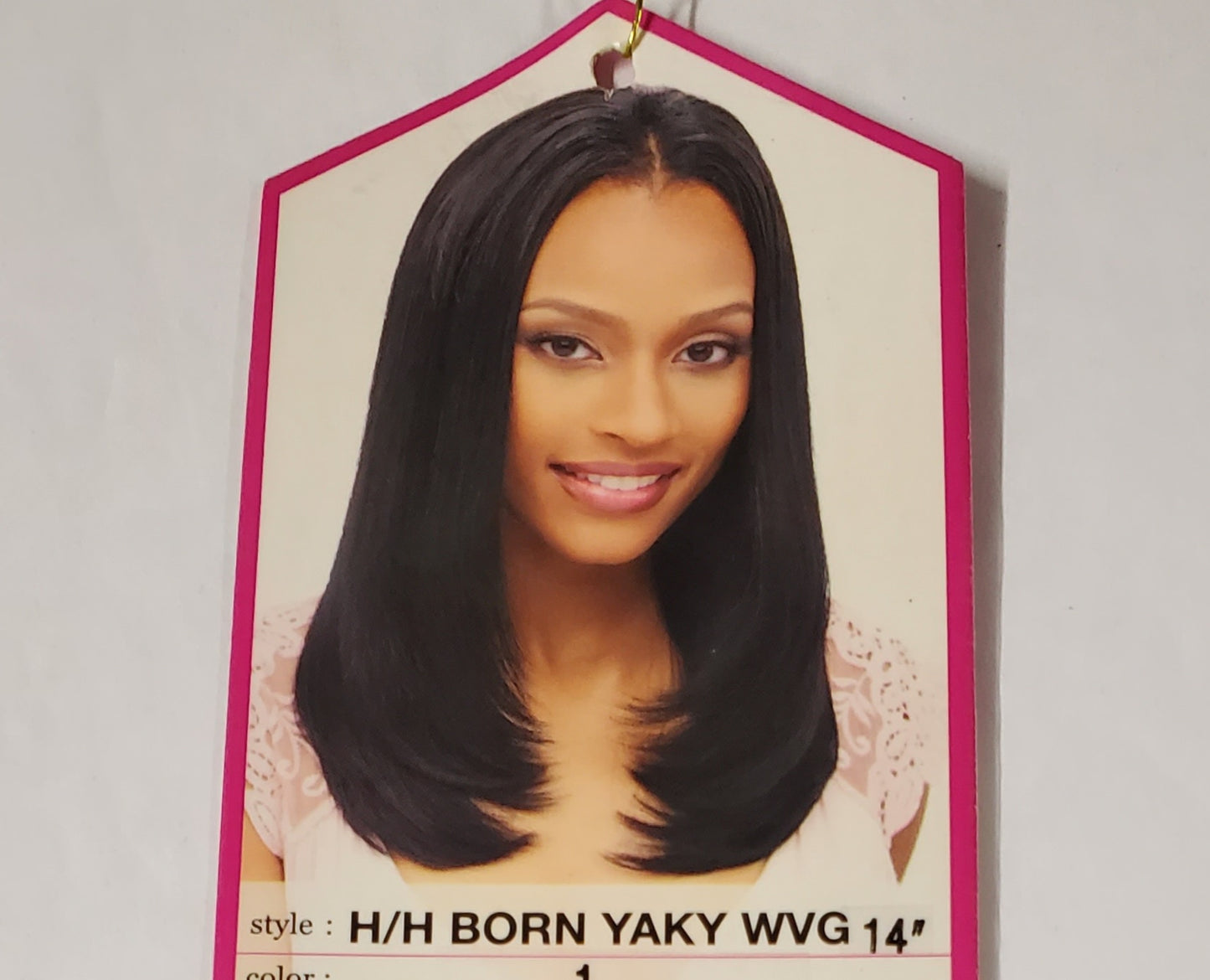 Human hair tangle-free weave born yaky; straight sew-in weft. image 0