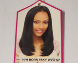 Human hair tangle-free weave born yaky; straight sew-in weft. image 0