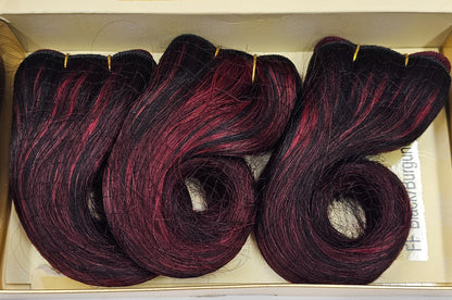 Curly human hair weave tangle-free for sew-in; 8 inch; 3pcs; wefts. image 3