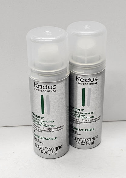 Set of 2 Kadus professional design it creative hairspray; flexible hold;1.5oz x2 image 2