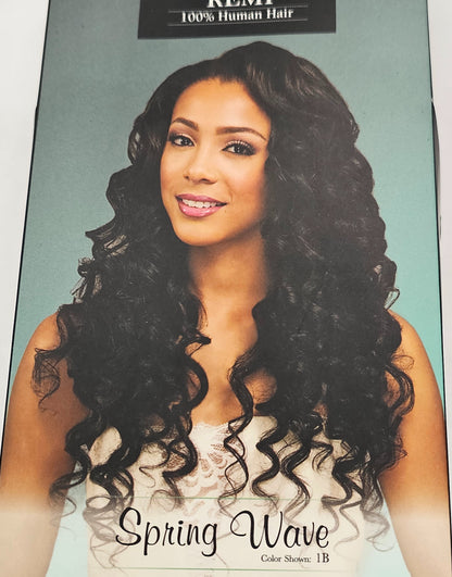 Human hair indi brazilian remi spring wave; curly sew-in weft. image 0