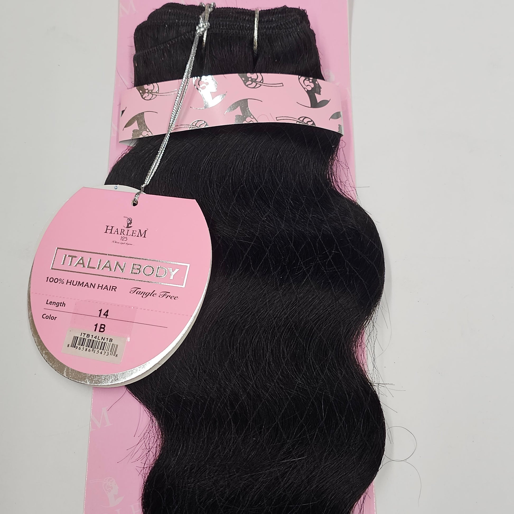 Human hair weave tangle-free Italian body wave; curly sew-in weft. image 2