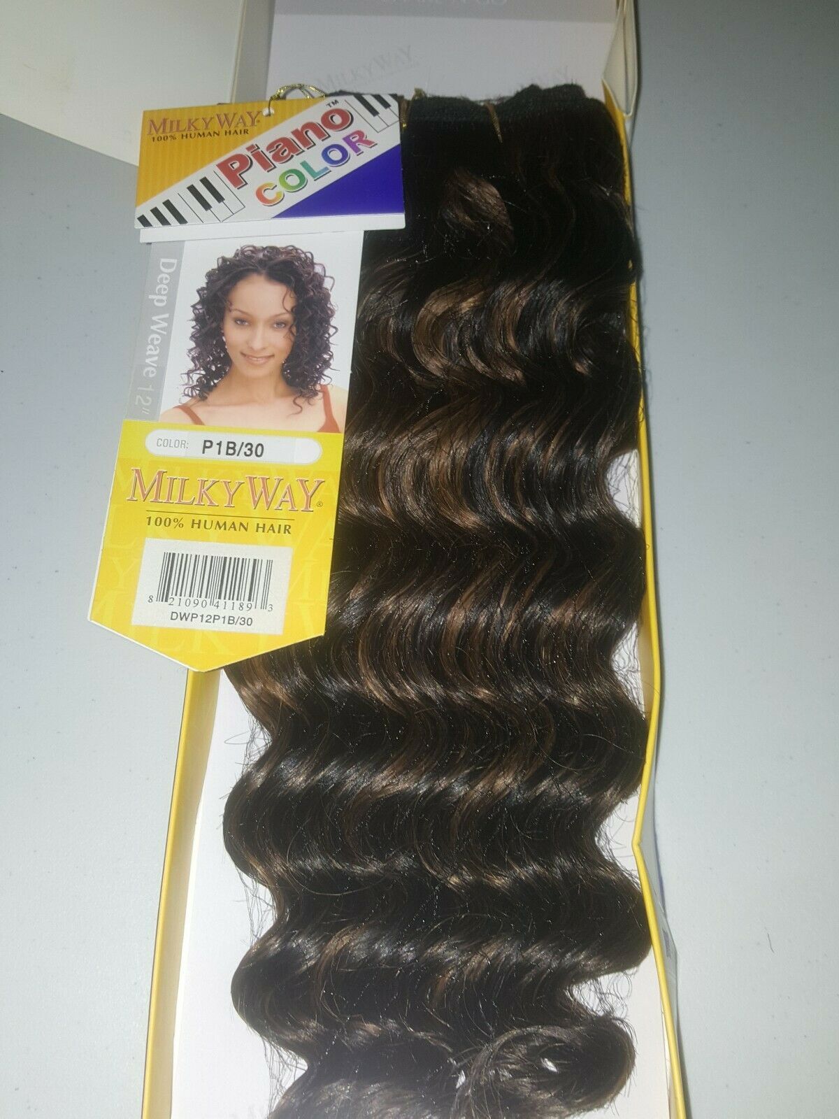 Human hair deep wave weave tangle-free; curly sew-in weft. image 2