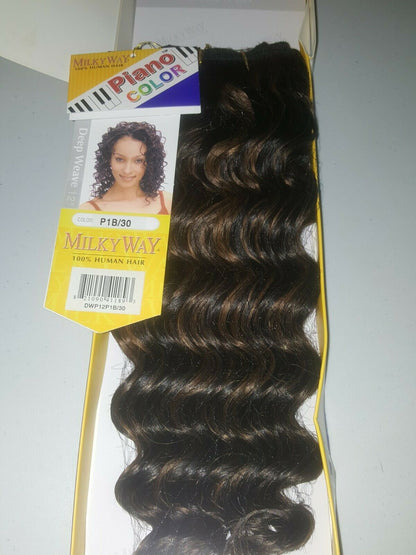 Human hair deep wave weave tangle-free; curly sew-in weft. image 2