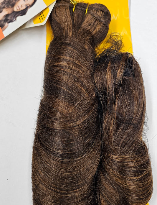 Human hair tangle-free loose spiral weave; curly sew-in weft with closure. image 1