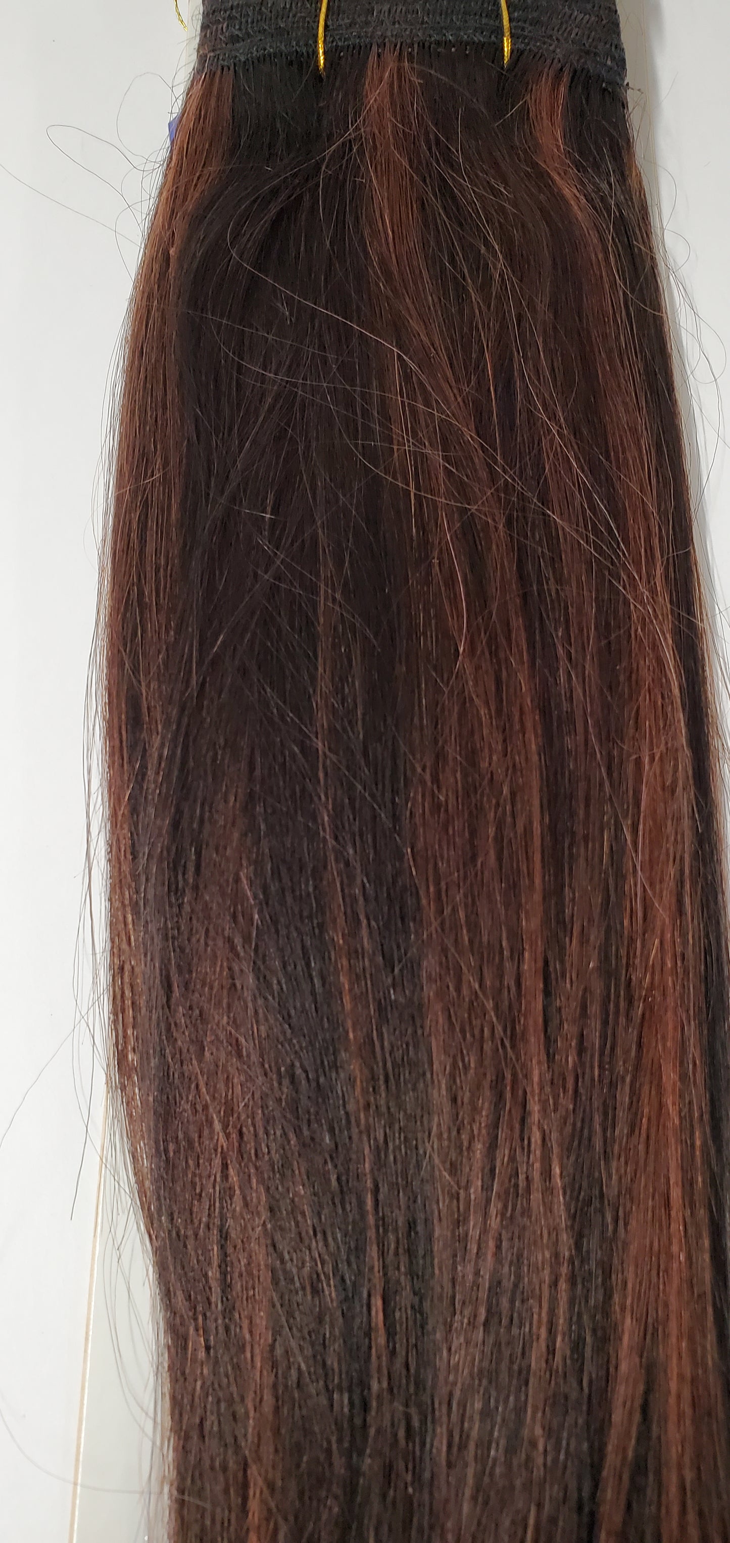 Human hair tangle free yaky weave; straight sew-in weft; Milky way image 0