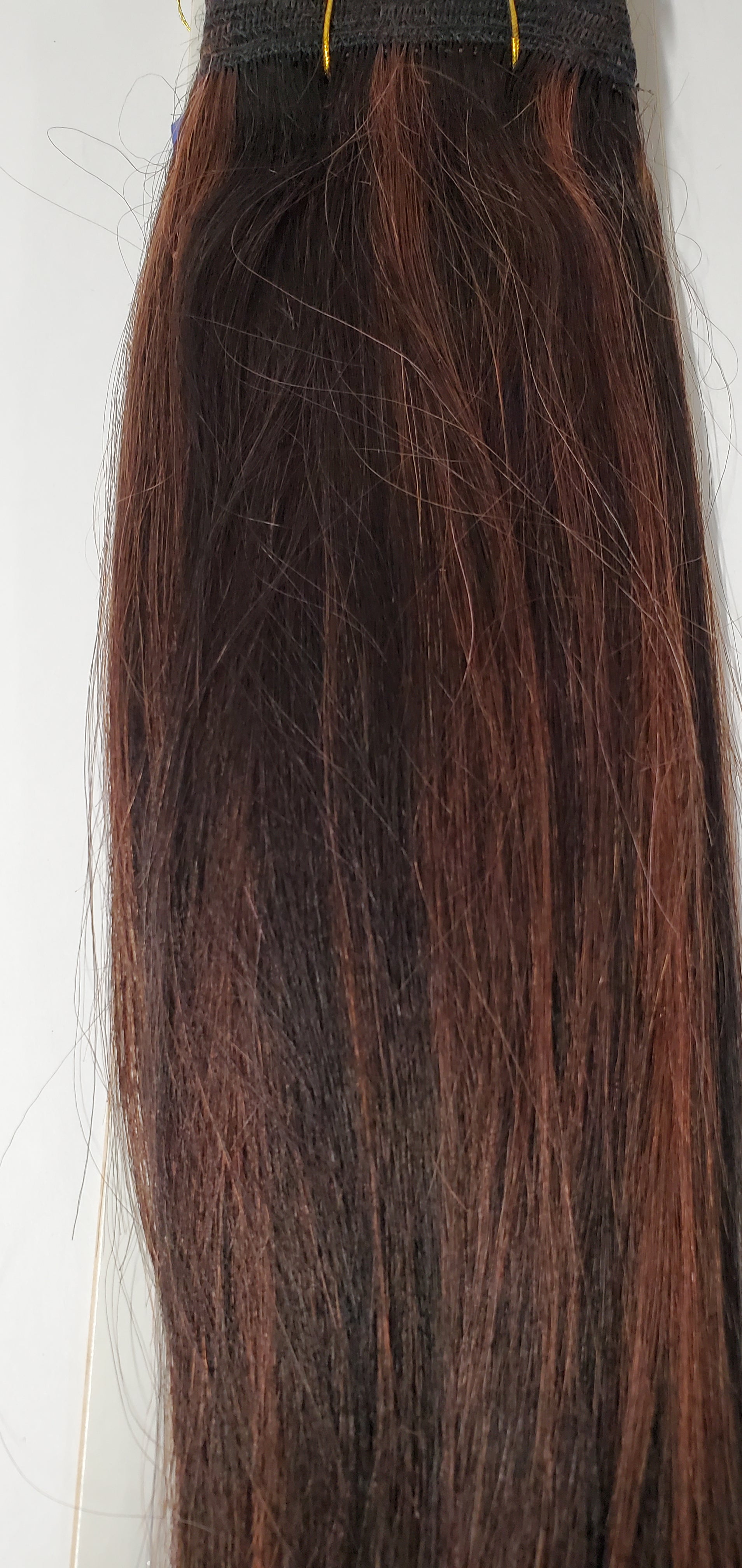 Human hair tangle free yaky weave; straight sew-in weft; Milky way image 0