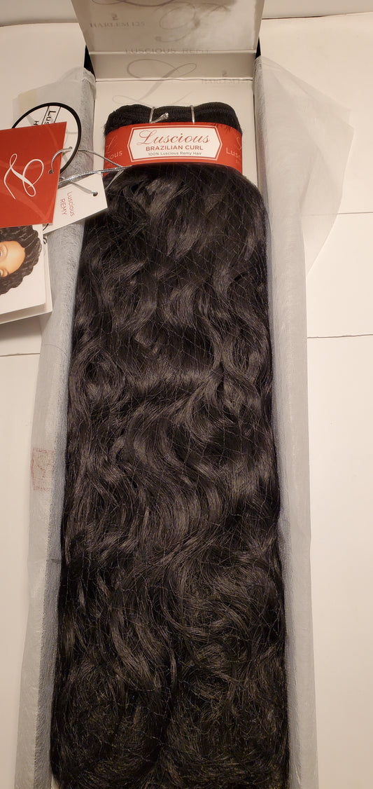 Brazilian luscious remy human hair weave; curly sew-in weft; Harlem 125 image 1