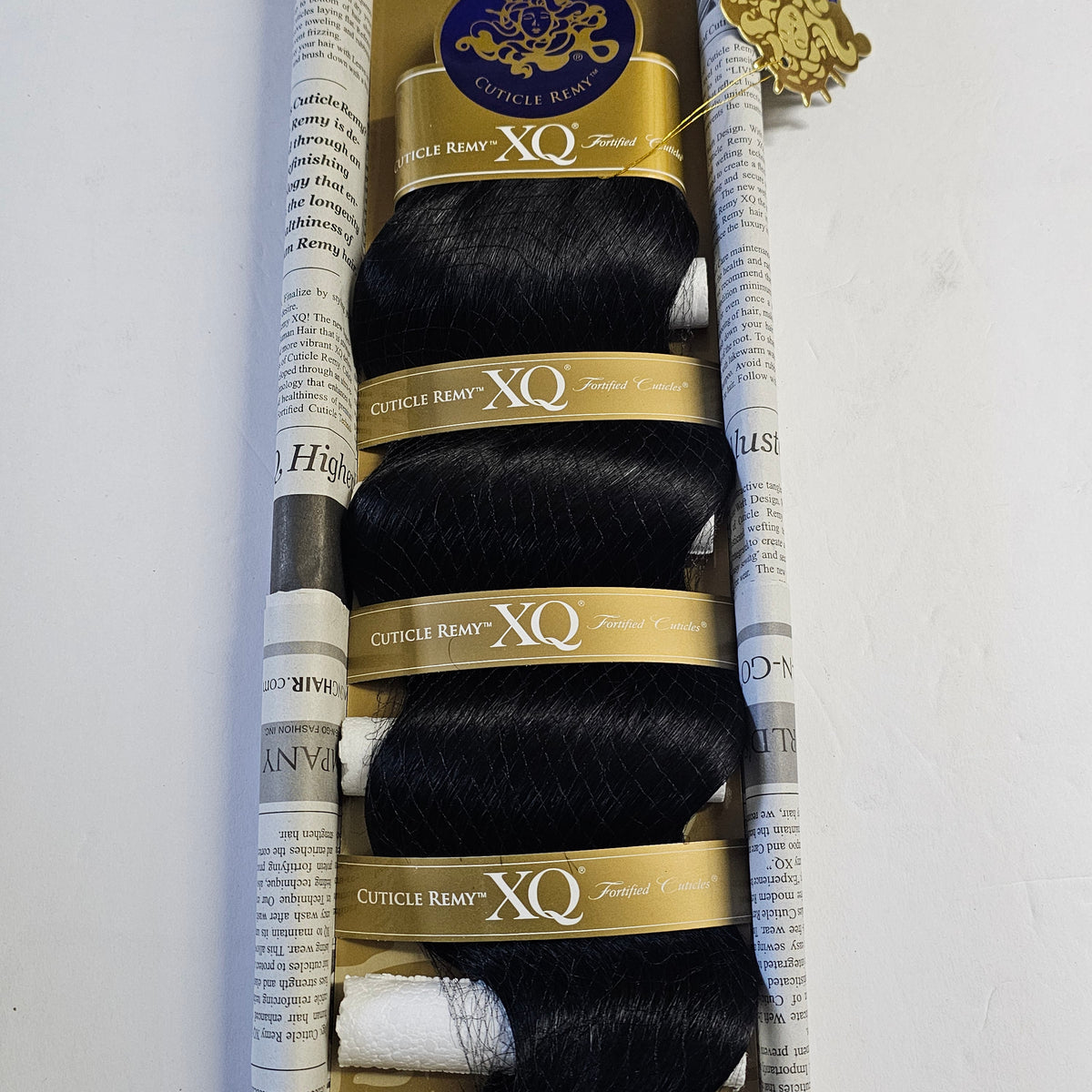 Cuticle remy XQ Sensous wave human hair weave - curly sew-in weft