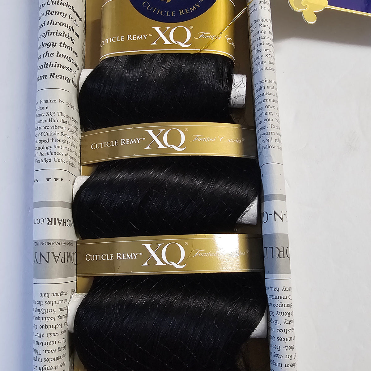 Cuticle remy XQ Sensous wave human hair weave - curly sew-in weft