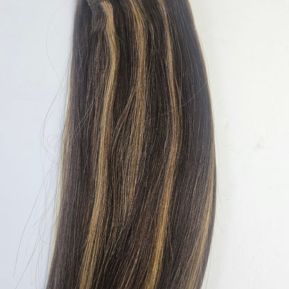 Human hair weave yaky straight for sew-in, wefts - Milky way -mixed colors