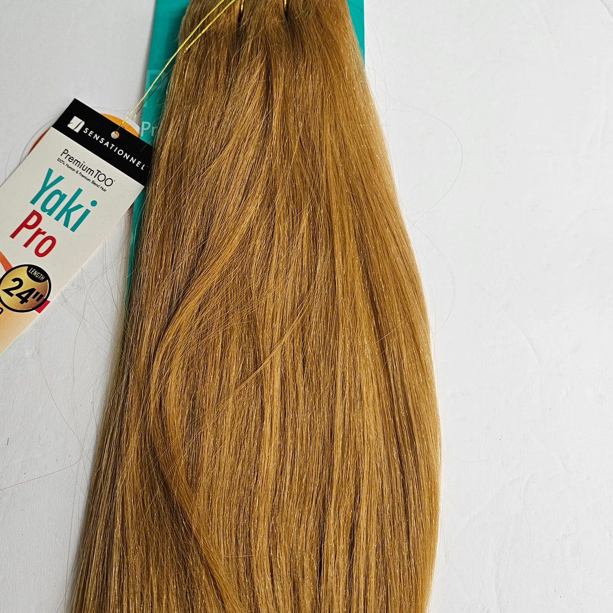 Human hair and premium blend weave straight for sew-in -  weft -  Yaki pro
