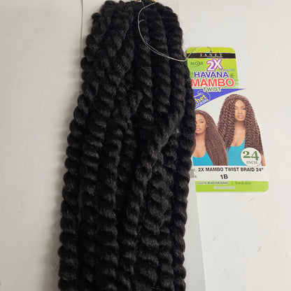 2 in 1 value pack Havana Mambo twist braid - 24 inch - crochet interlocking