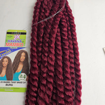 2 in 1 value pack Havana Mambo twist braid - 24 inch - crochet interlocking