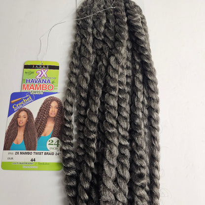 2 in 1 value pack Havana Mambo twist braid - 24 inch - crochet interlocking