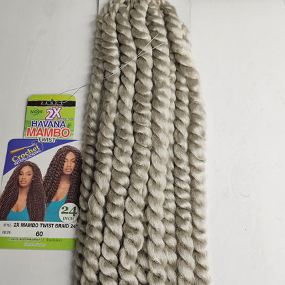 2 in 1 value pack Havana Mambo twist braid - 24 inch - crochet interlocking