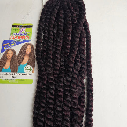 2 in 1 value pack Havana Mambo twist braid - 24 inch - crochet interlocking