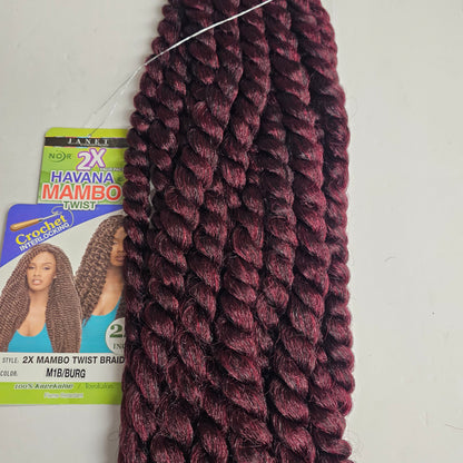 2 in 1 value pack Havana Mambo twist braid - 24 inch - crochet interlocking - mixed colors