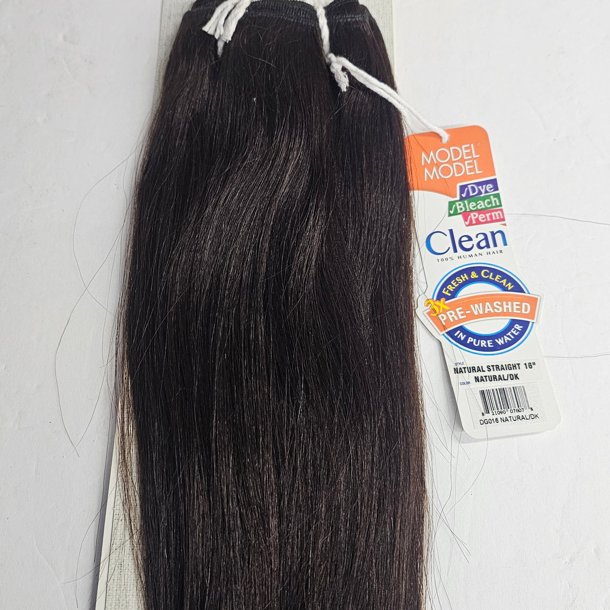 Model model clean natural straight human hair weave - pre-washed - dye - bleach - perm
