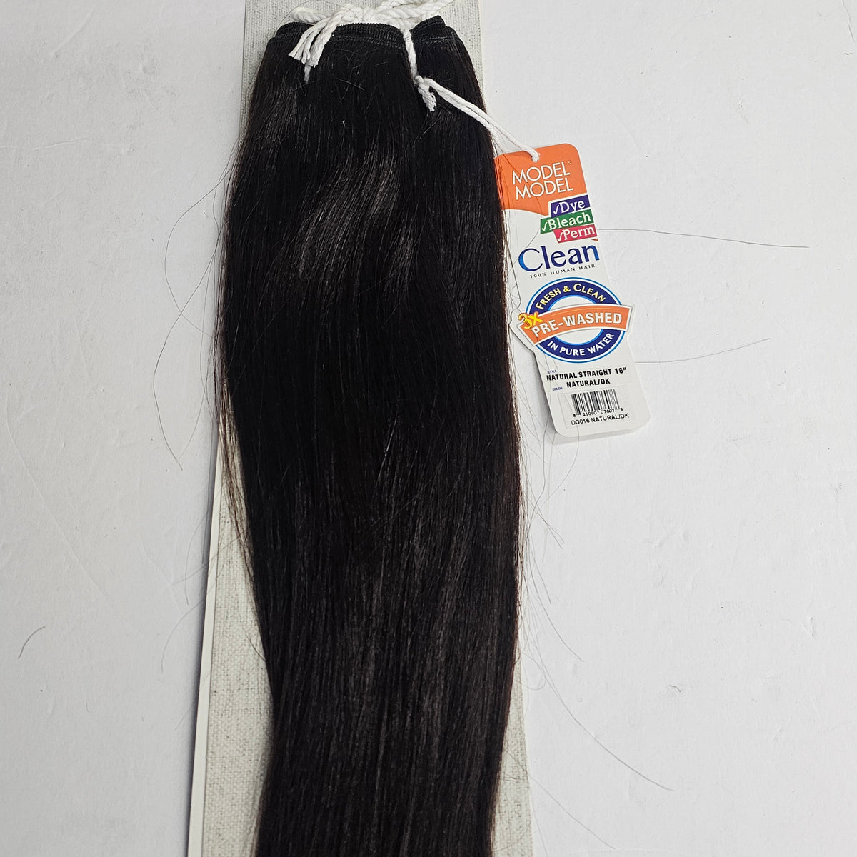 Model model clean natural straight human hair weave - pre-washed - dye - bleach - perm