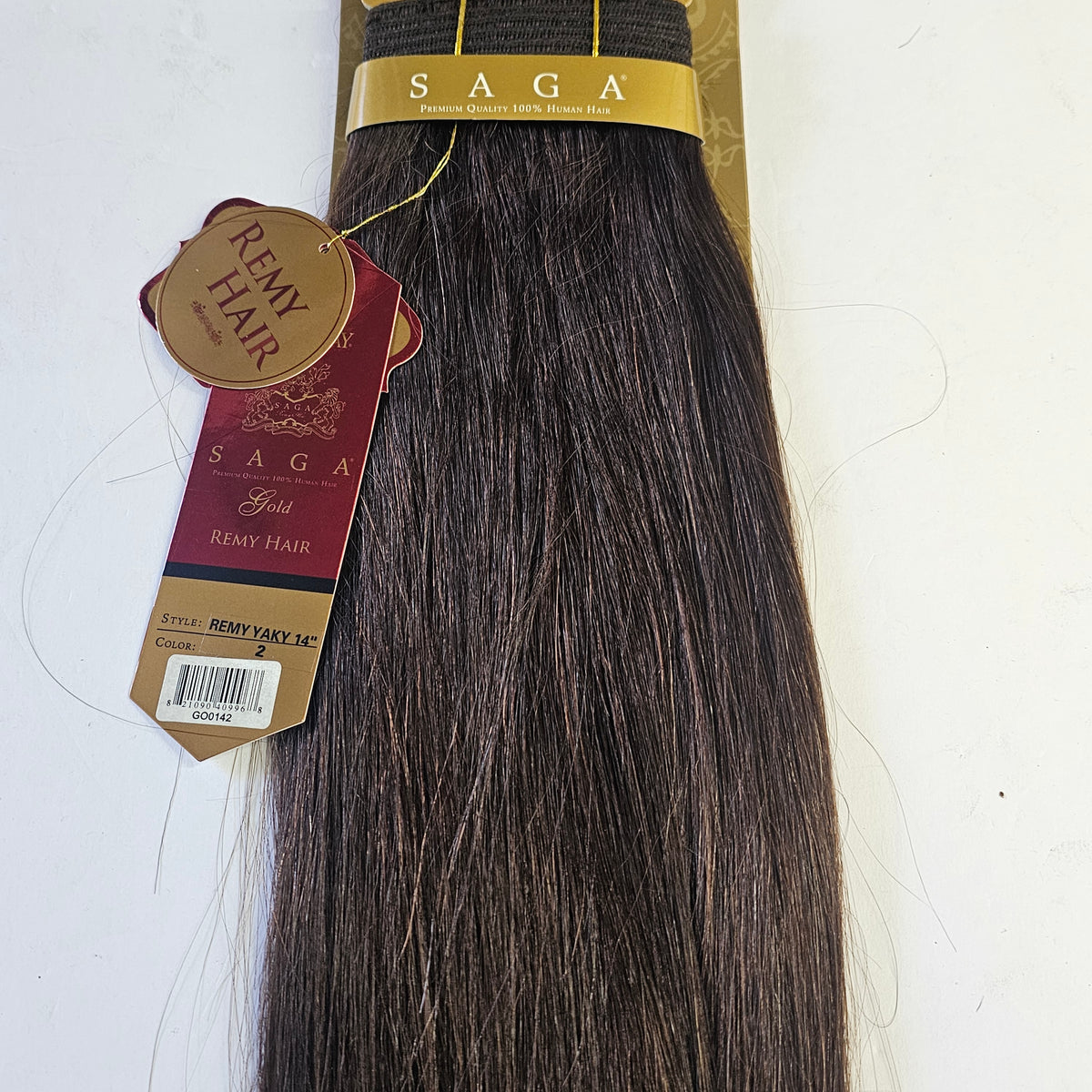 Human Hair Saga Gold Remy Yaky Weave – Straight Sew-In Weft