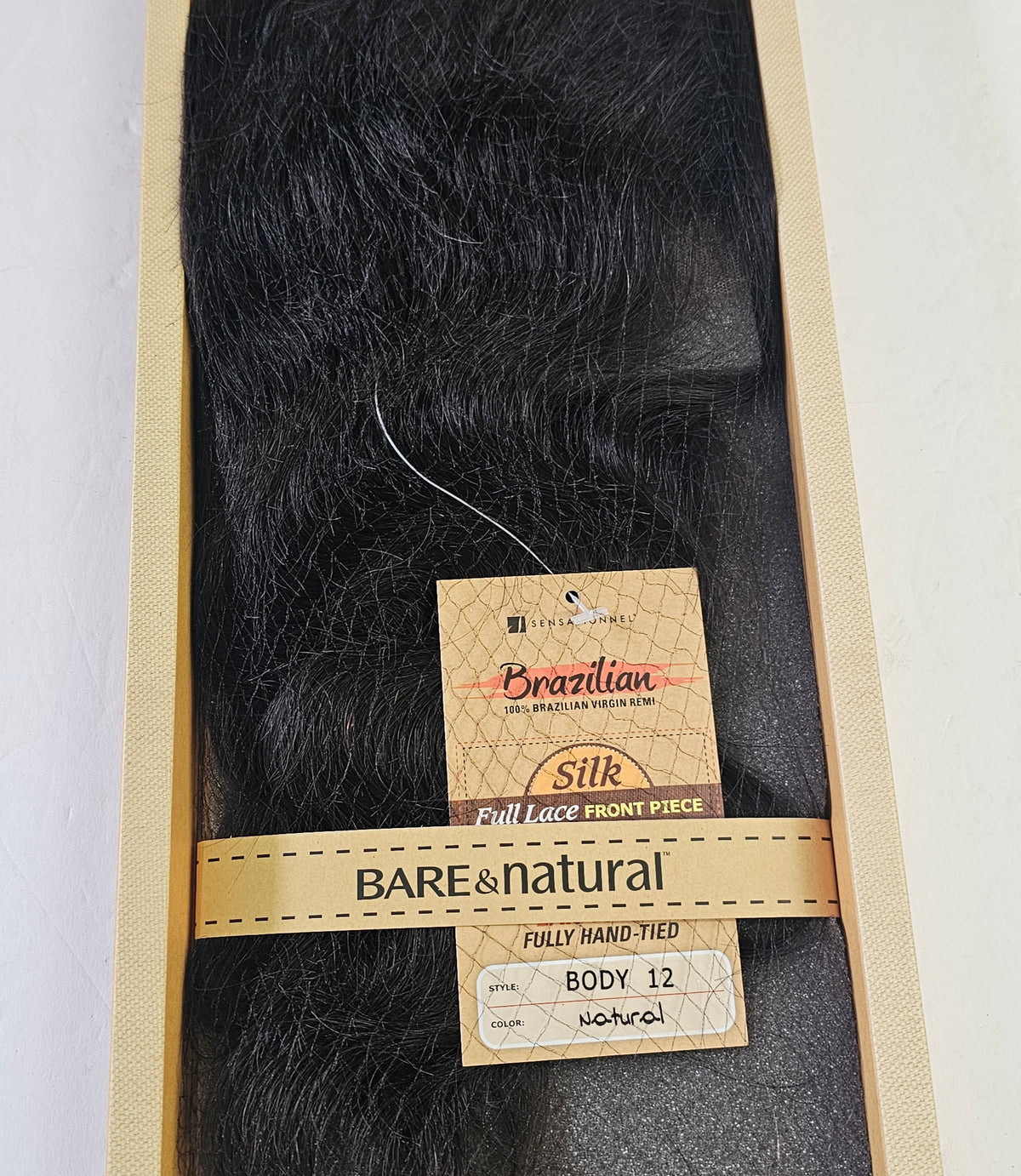 Brazilian silk full lace front piece cover all 11.5 inch x 3.5 inch - body - natural