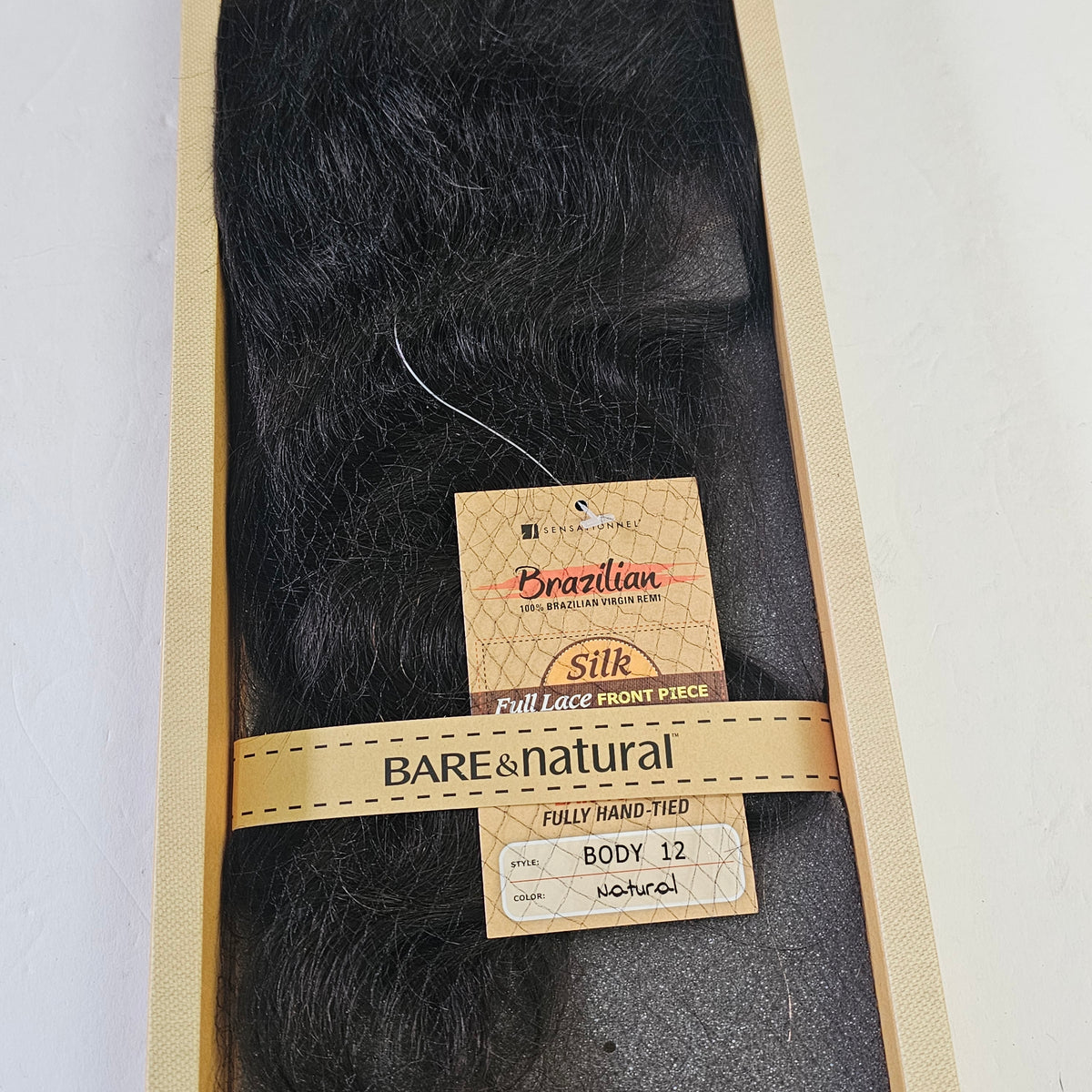 Brazilian silk full lace front piece cover all 11.5 inch x 3.5 inch - body - natural
