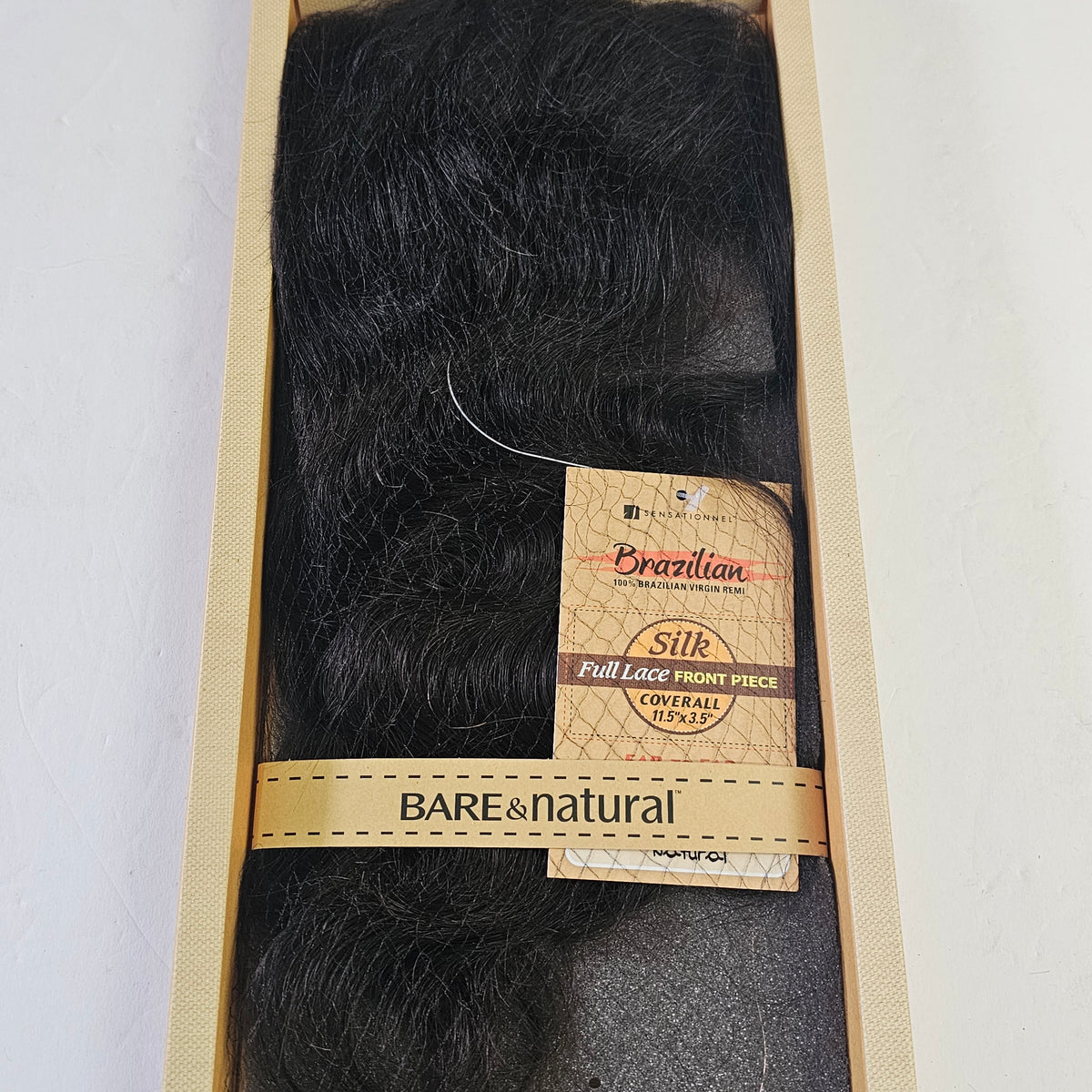 Brazilian silk full lace front piece cover all 11.5 inch x 3.5 inch - body - natural